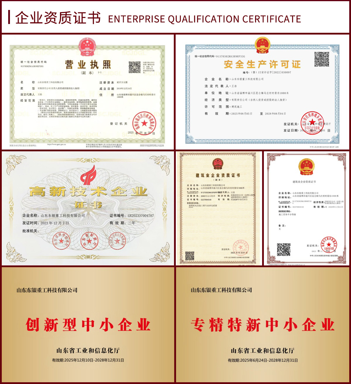 Enterprise Qualification Certificate
