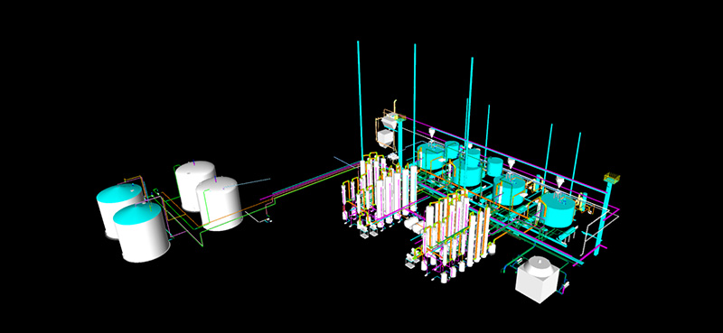 Potassium Sulfate Production Plant 3D Model