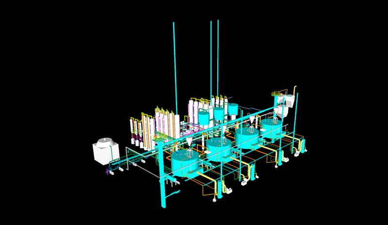 Potassium Sulfate Production Plant 3D Model