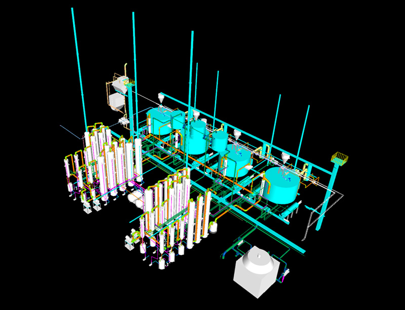 Potassium Sulfate Production Plant 3D Model